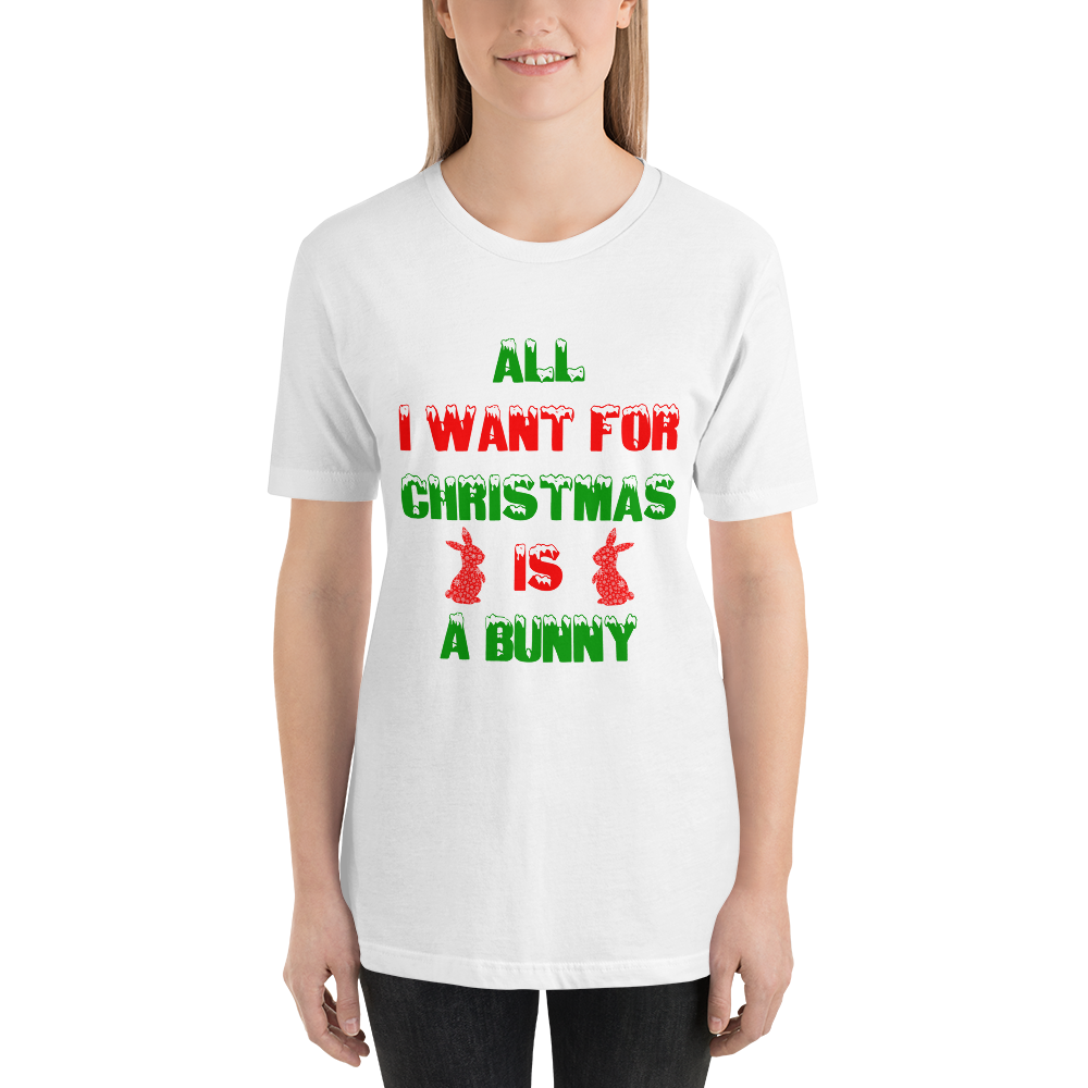 Christmas bunny shirt in white