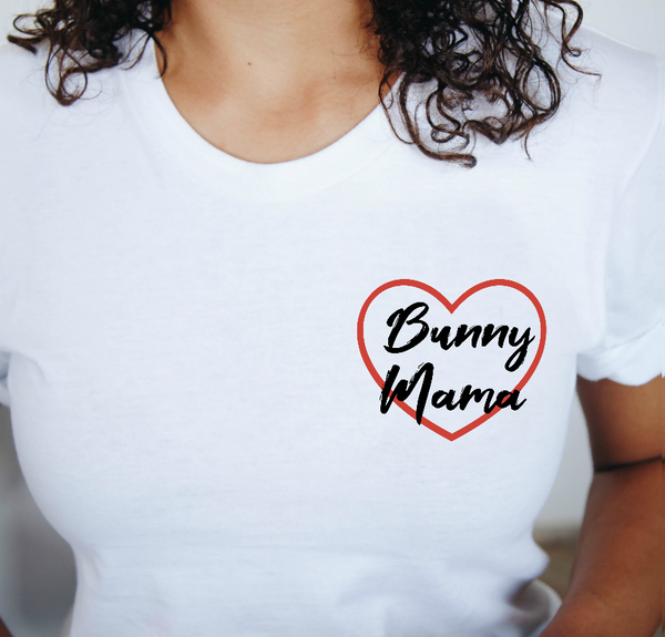 Bunny mom shirt in white
