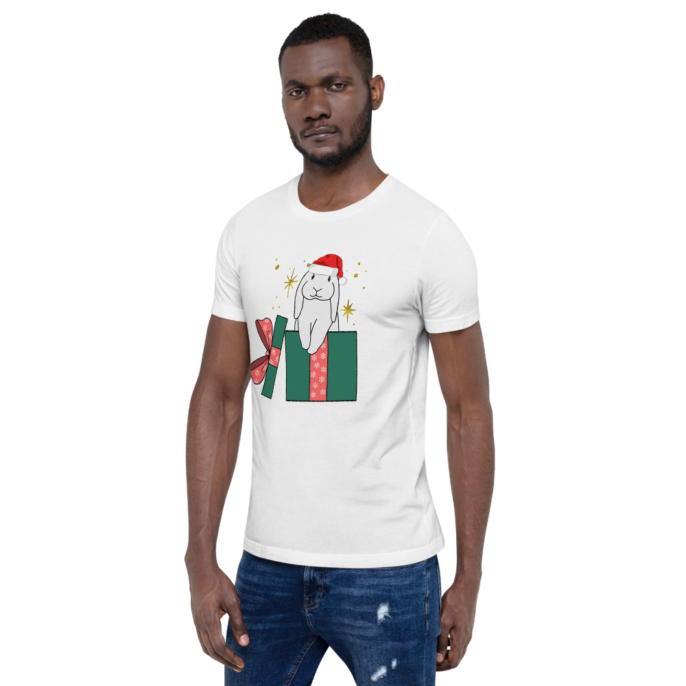 Christmas bunny shirt in white