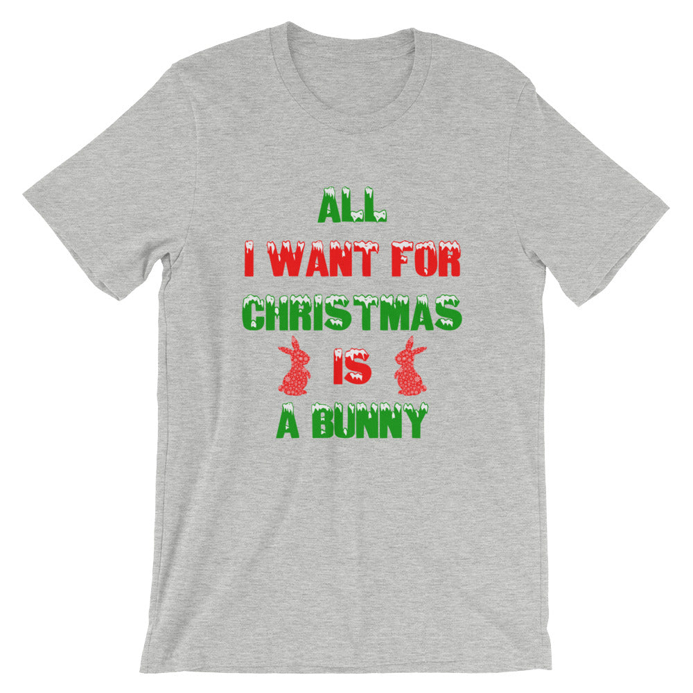 Christmas bunny shirt in gray