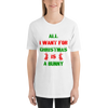 Christmas bunny shirt in white