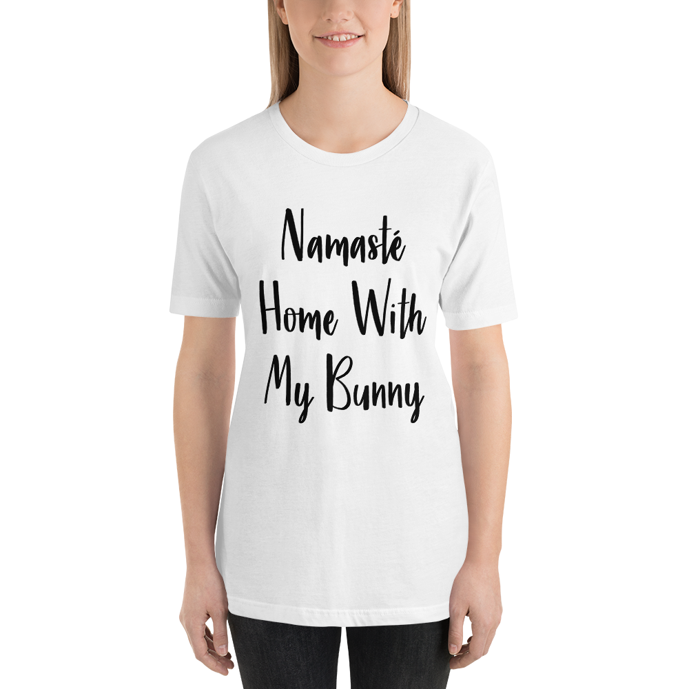 Namaste home with my bunny shirt