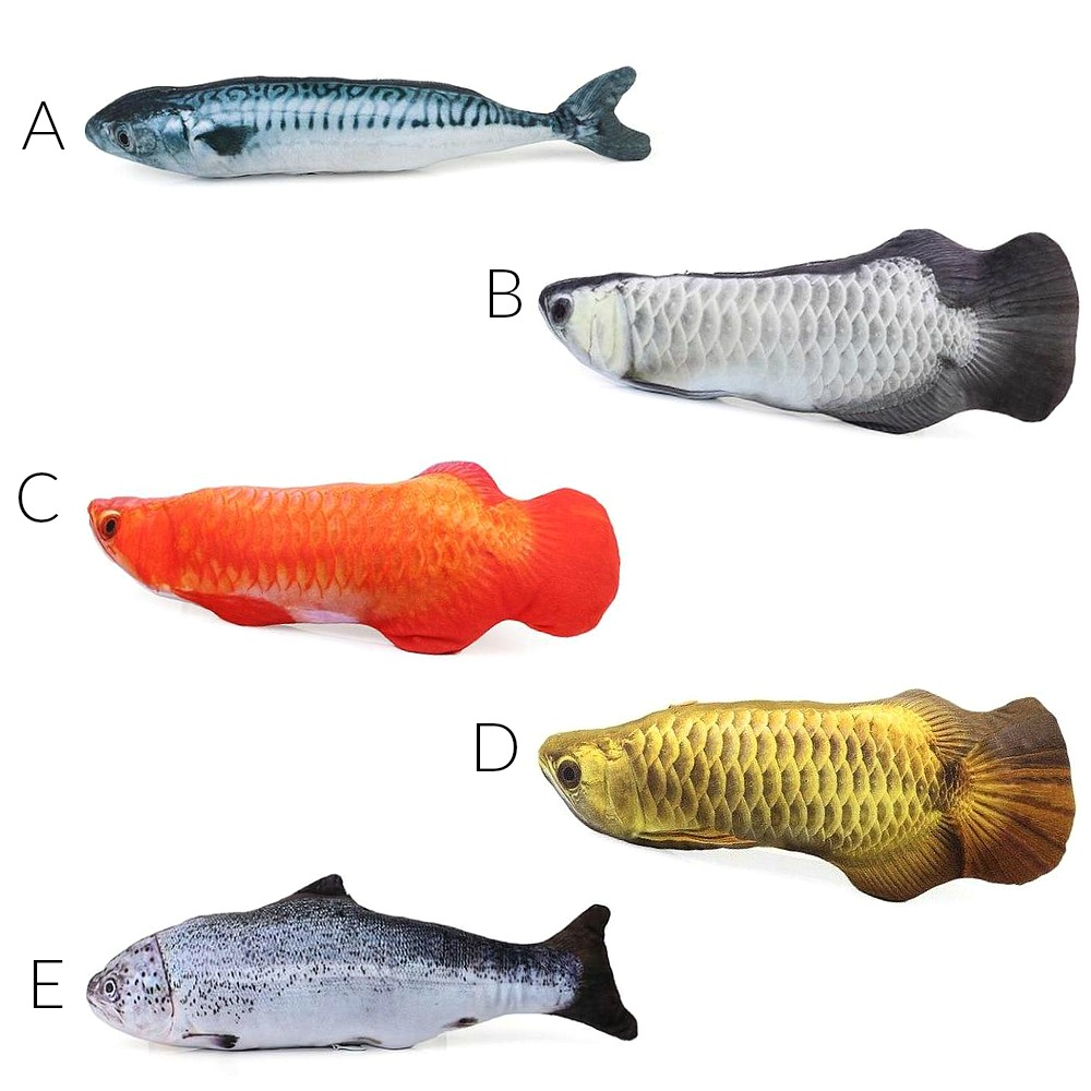 Realistic Fish Plush Toy for Cats