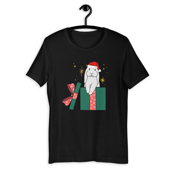 Christmas bunny shirt in black