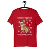 Christmas bunny shirt in red