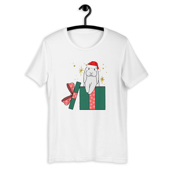 Christmas bunny shirt in white