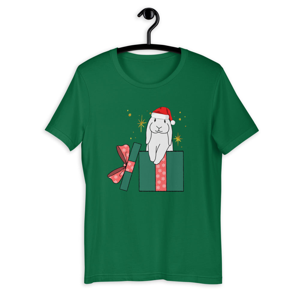 Christmas bunny shirt in green