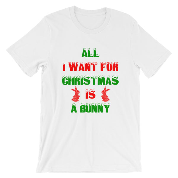 Christmas bunny shirt in white