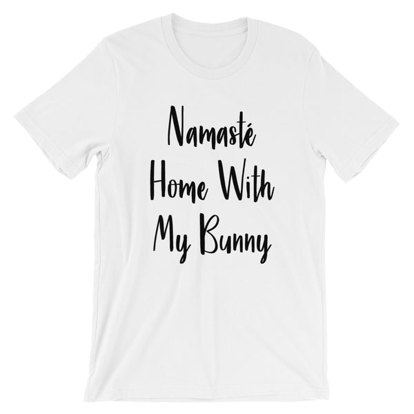 Namaste home with my bunny shirt
