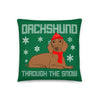 Dachshund  christmas pillow