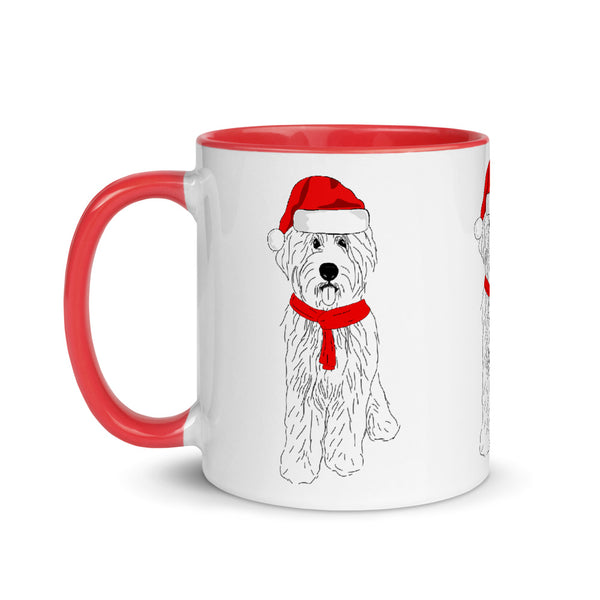 goldendoodle christmas mug