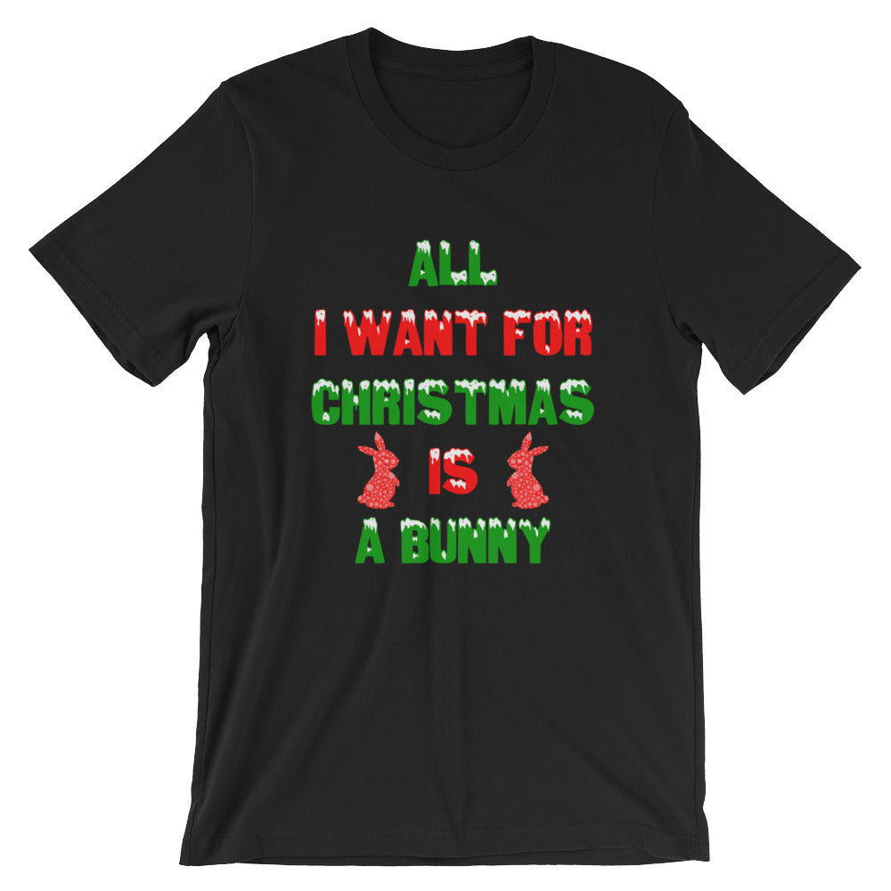 Christmas bunny shirt in black